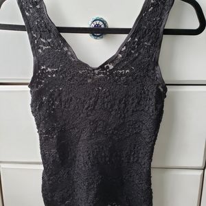 Black Lace Tank Top